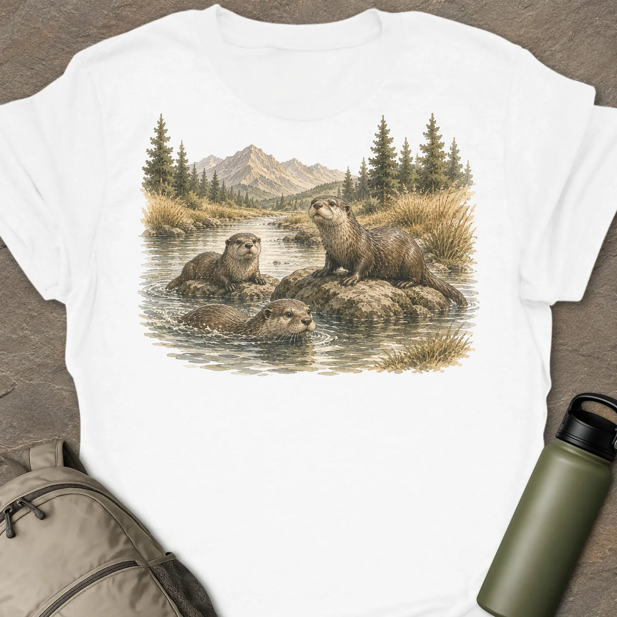 Otter in River T-shirt