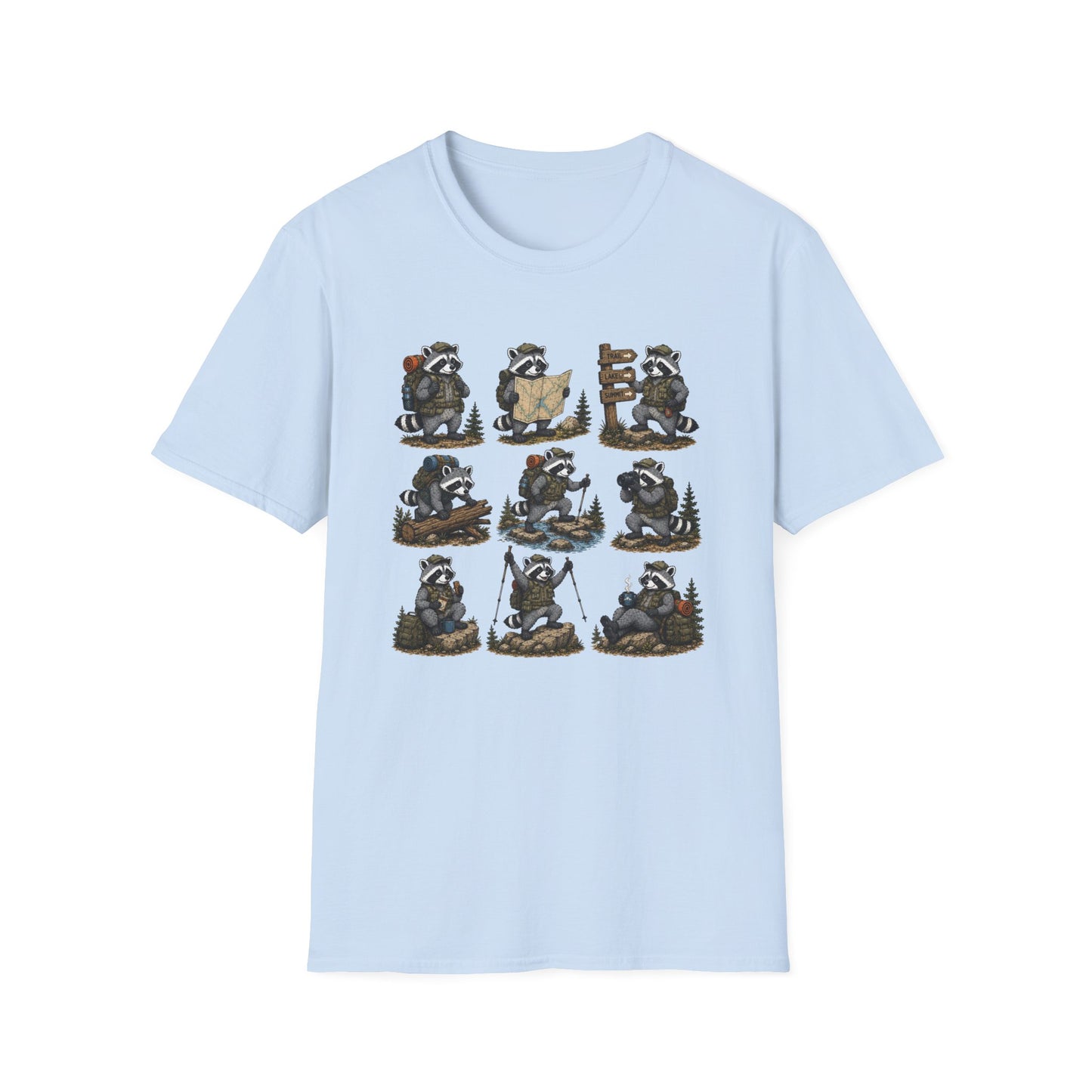 Raccoon Hiking T-shirt