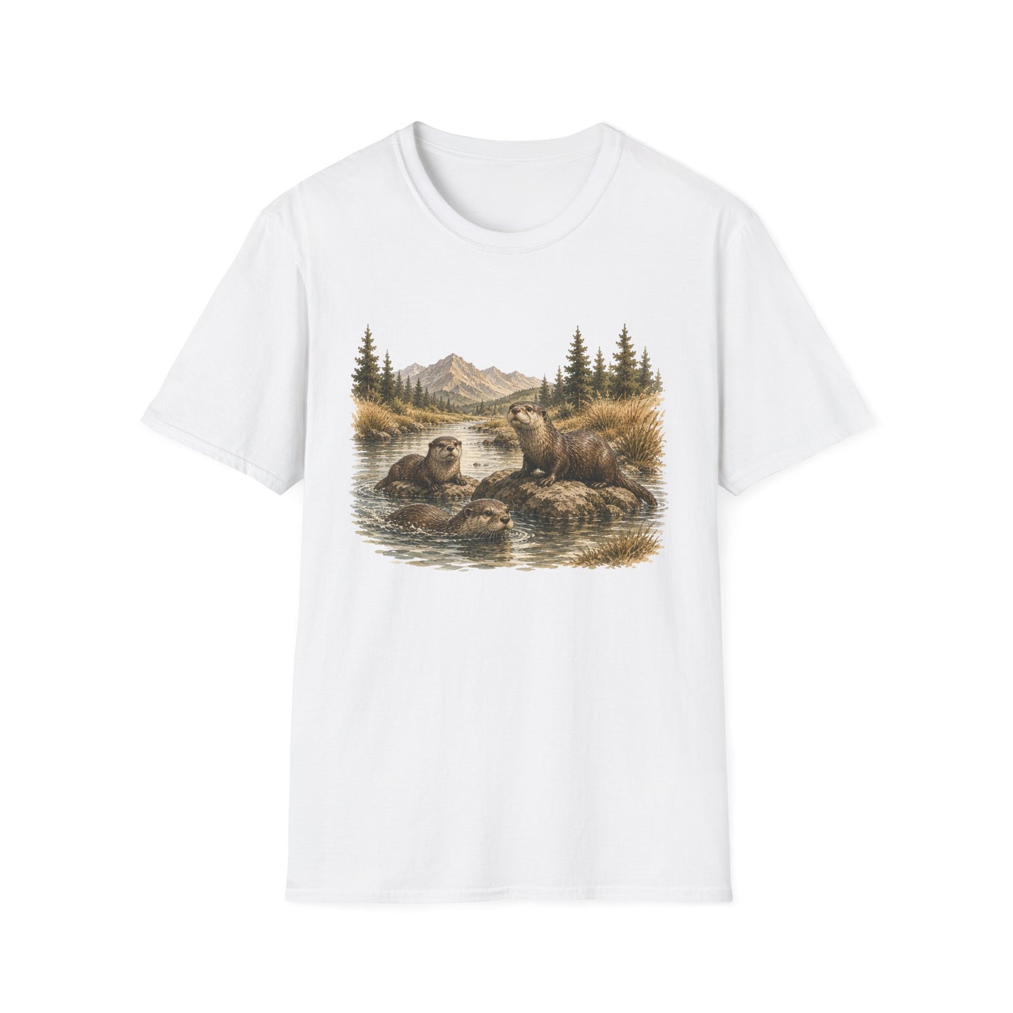 Otter in River T-shirt