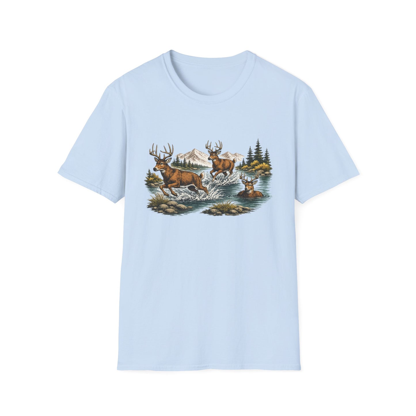 Deer in River T-shirt