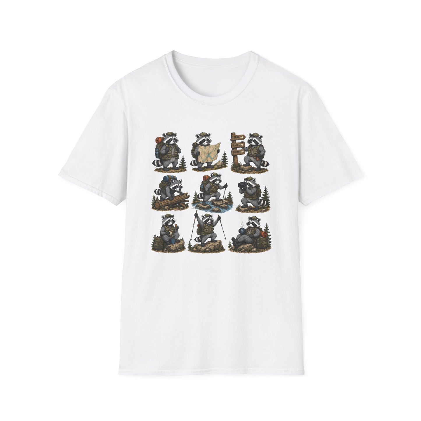 Raccoon Hiking T-shirt