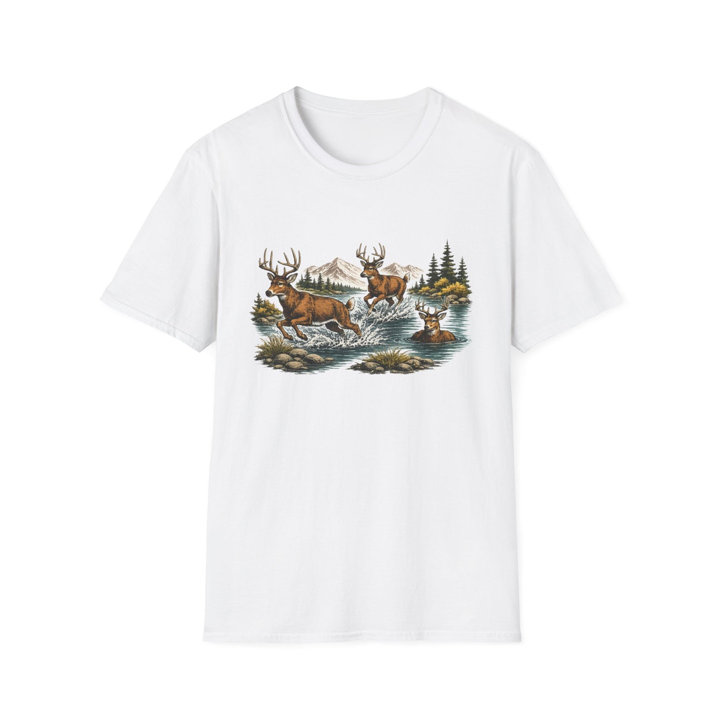 Deer in River T-shirt