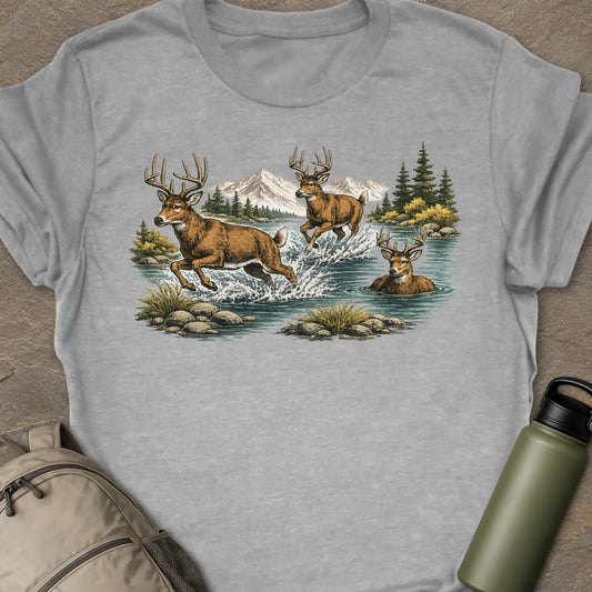 Deer in River T-shirt