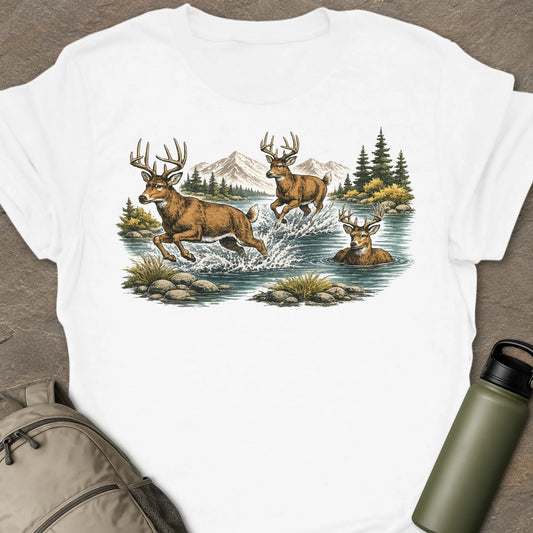 Deer in River T-shirt