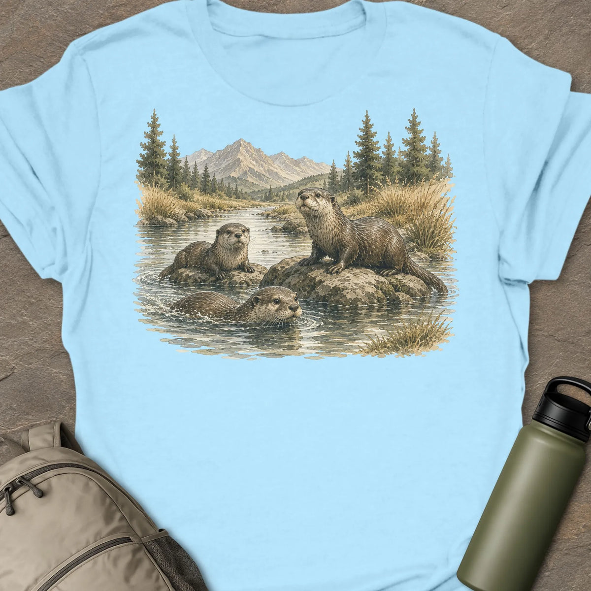 Otter in River T-shirt