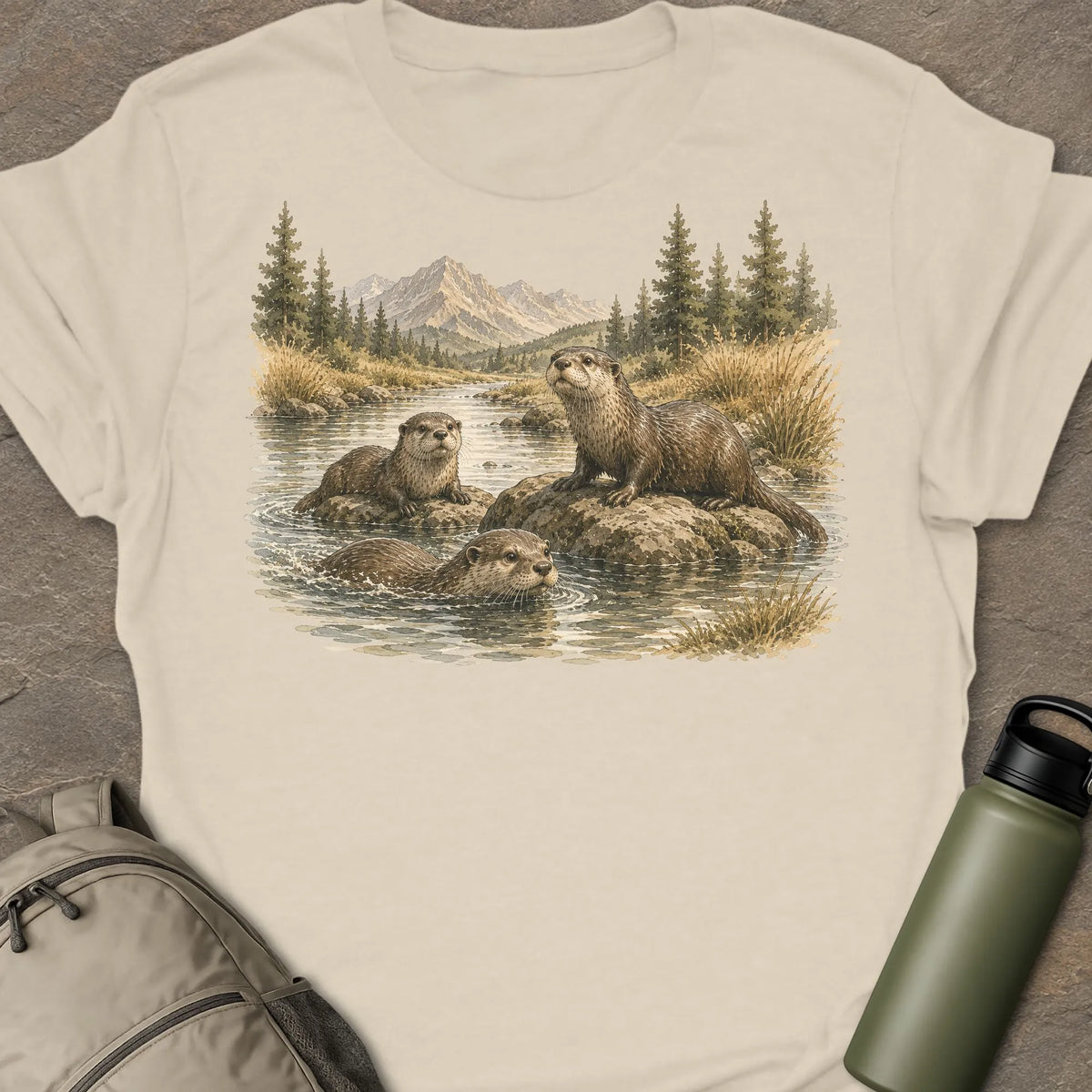 Otter in River T-shirt