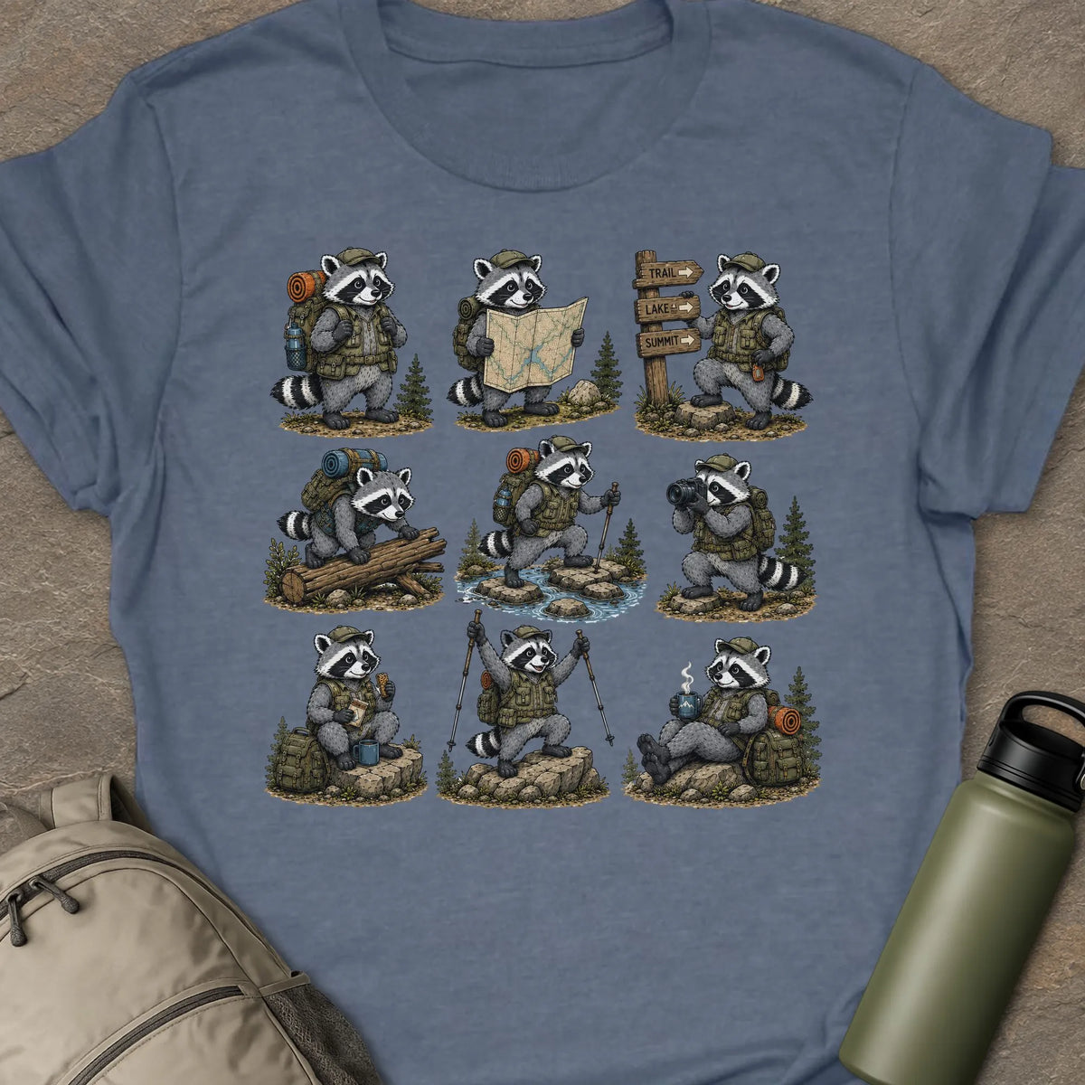 Raccoon Hiking T-shirt